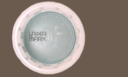Laser marks inside bottle caps can produce vivid high contrast "sorry try again" messages at very high speed. "you just won 1,000,000" is also possible. Image for laser-mark-inside-bottle-capjpg