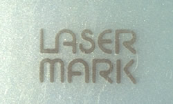 Plastic additives can dramatically alter the laser marking characteristics of plastic materials. Normally polyethylene cannot be marked with a LaserMark laser. This photo shows the appearance of polyethylene with the additive Afflair 120 after marking with a CO2 LaserMark system. Image for laser-mark-afflair-120-in-polyethylenejpg