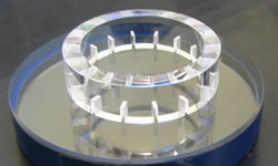 Closeup view of a spacer for a Michelson interferometer Image for michelson-spacerjpg